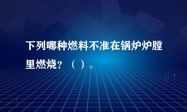 下列哪种燃料不准在锅炉炉膛里燃烧？（）。