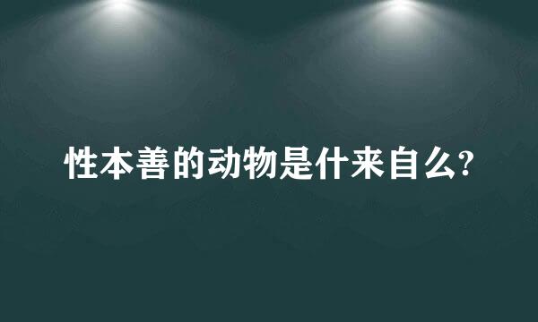 性本善的动物是什来自么?