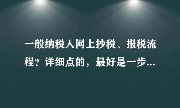 一般纳税人网上抄税、报税流程？详细点的，最好是一步一步操作的