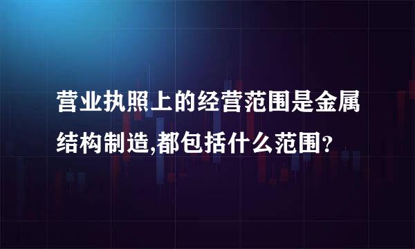 营业执照上的经营范围是金属结构制造,都包括什么范围？