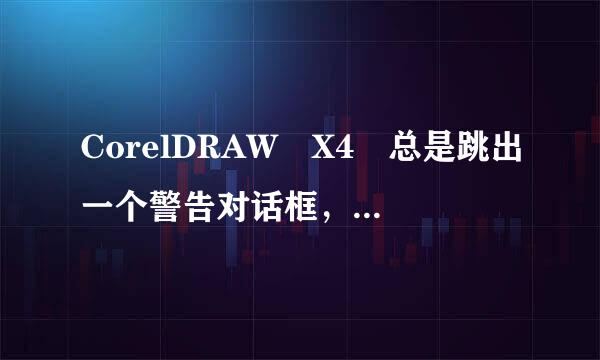 CorelDRAW X4 总是跳出一个警告对话框，怎么去掉？