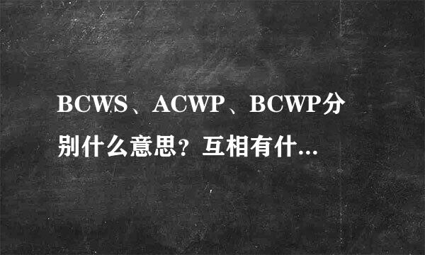 BCWS、ACWP、BCWP分别什么意思？互相有什么区别呢？