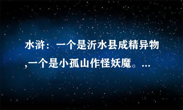 水浒：一个是沂水县成精异物,一个是小孤山作怪妖魔。具体的故事情节是什么