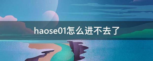 hao来自se01怎么进不去了