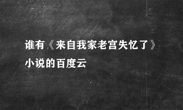 谁有《来自我家老宫失忆了》小说的百度云