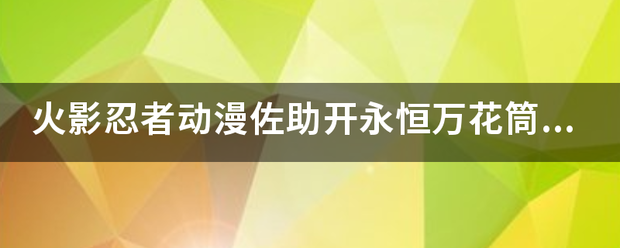 火影忍者动漫佐助开永恒万花筒是哪一集