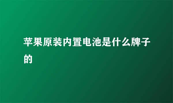 苹果原装内置电池是什么牌子的