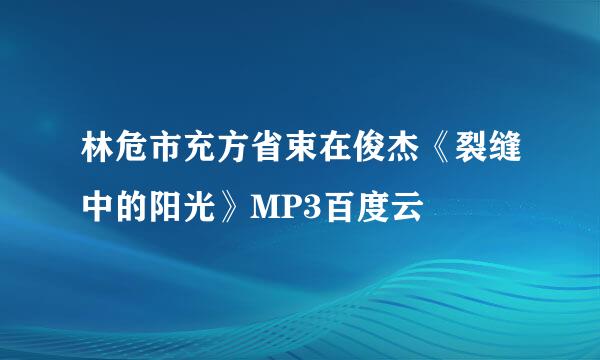 林危市充方省束在俊杰《裂缝中的阳光》MP3百度云