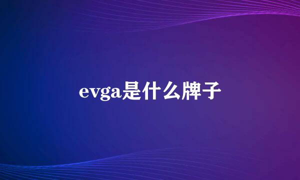 evga是什么牌子