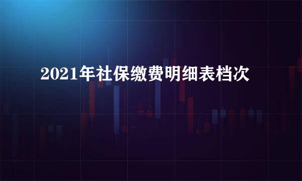 2021年社保缴费明细表档次