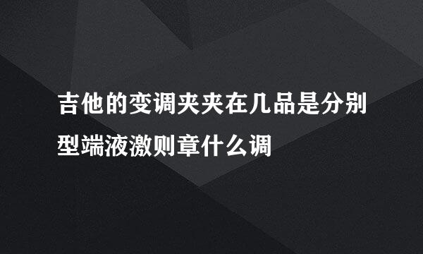 吉他的变调夹夹在几品是分别型端液激则章什么调