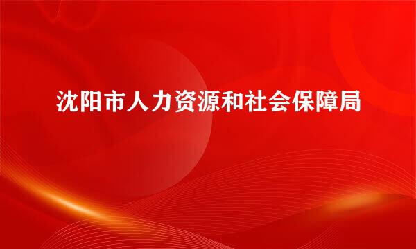 沈阳市人力资源和社会保障局