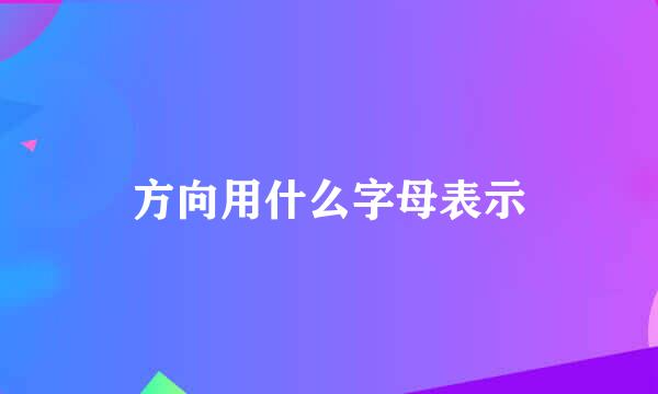 方向用什么字母表示