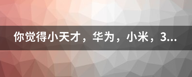 你觉得小天才，华为，小米，360来自这几个品牌电话手表哪个比较好，定位准确，推荐下可以吗？