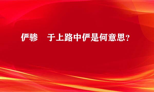 俨骖騑于上路中俨是何意思？