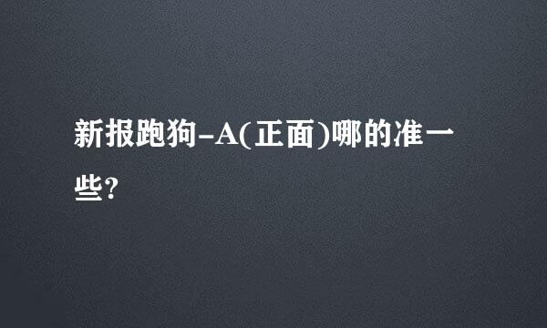 新报跑狗-A(正面)哪的准一些?