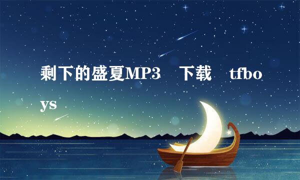 剩下的盛夏MP3 下载 tfboys