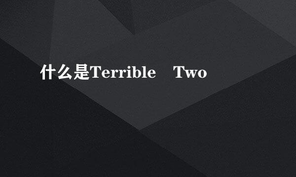 什么是Terrible Two