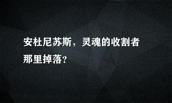 安杜尼苏斯，灵魂的收割者 那里掉落？