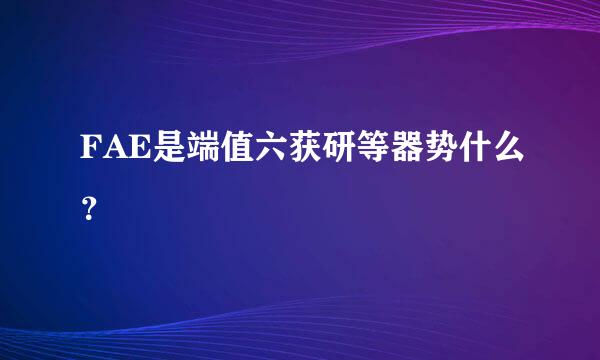 FAE是端值六获研等器势什么？