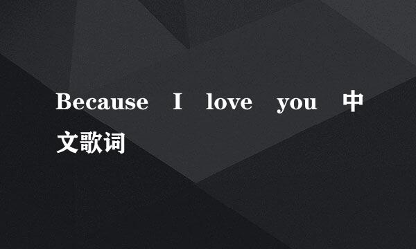 Because I love you 中文歌词