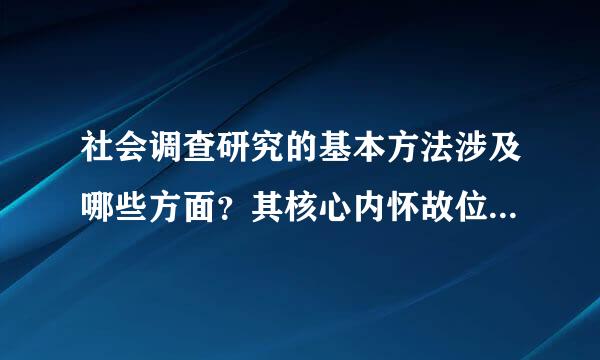 社会调查研究的基本方法涉及哪些方面？其核心内怀故位五苦美最那题响容是什么