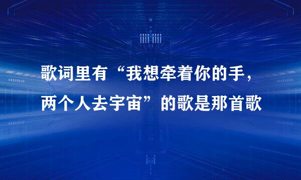 歌词里有“我想牵着你的手，两个人去宇宙”的歌是那首歌