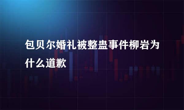 包贝尔婚礼被整蛊事件柳岩为什么道歉