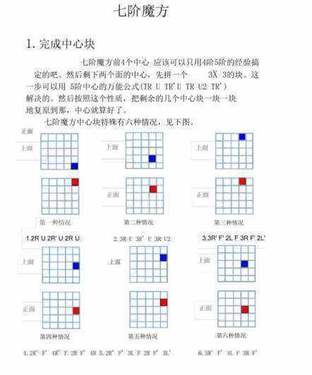 七阶魔方还原公式图解