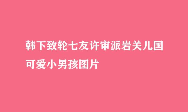 韩下致轮七友许审派岩关儿国可爱小男孩图片