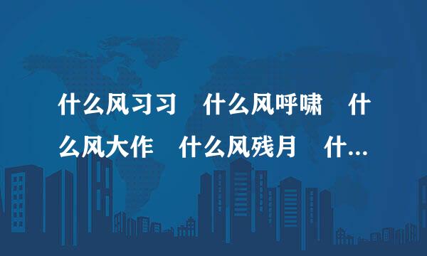 什么风习习 什么风呼啸 什么风大作 什么风残月 什么风劲吹 什么风徐来 什么风凛冽（不能重复）