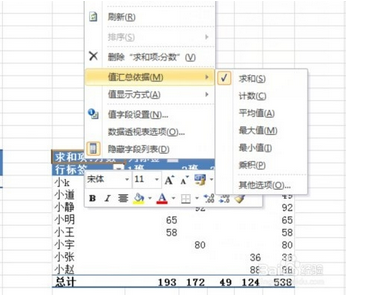 excel数来自据透视表怎么求和？