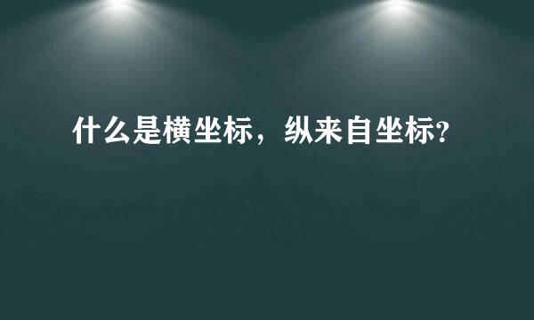 什么是横坐标，纵来自坐标？