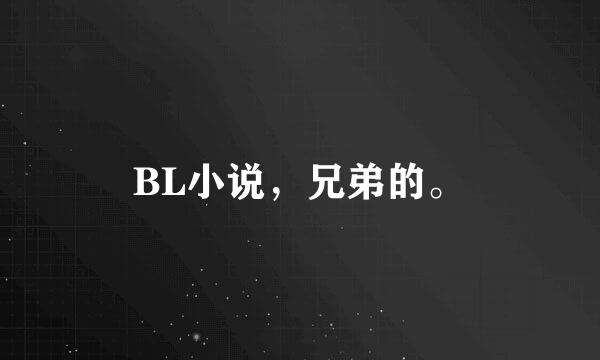 BL小说，兄弟的。