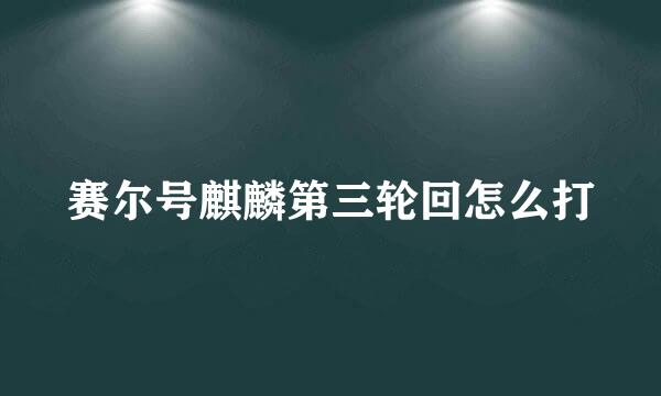 赛尔号麒麟第三轮回怎么打