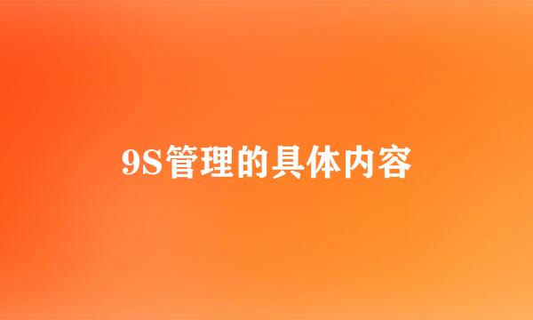 9S管理的具体内容