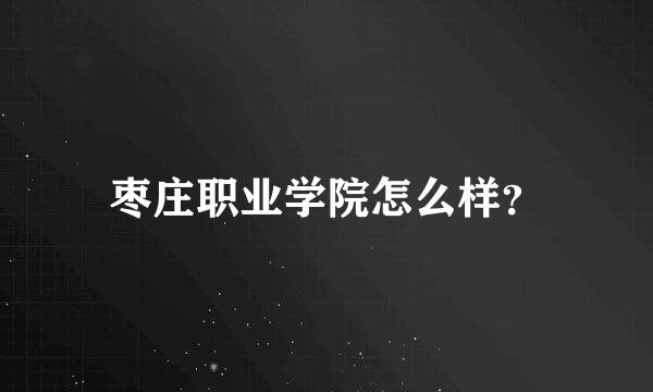 枣庄职业学院怎么样？