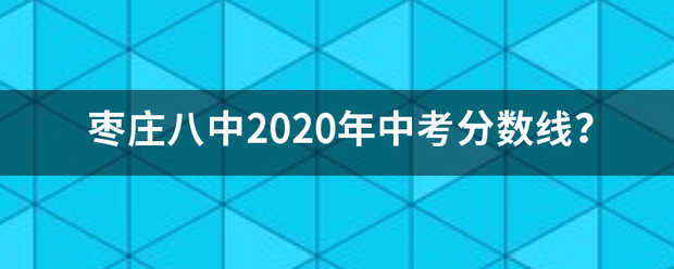 枣庄八中2020年中考分数线？