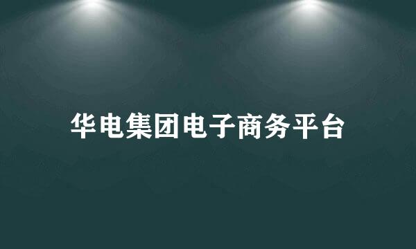 华电集团电子商务平台