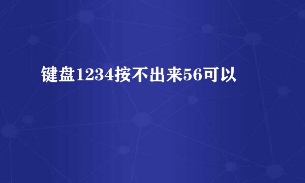 键盘1234按不出来56可以