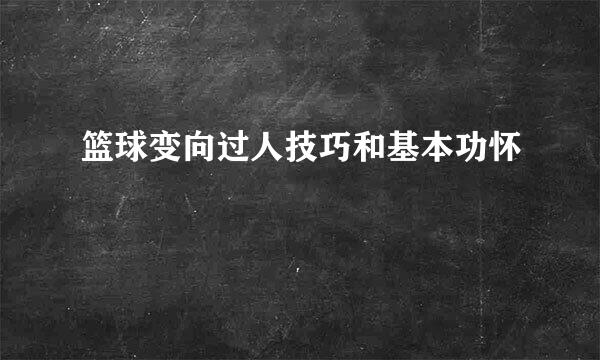 篮球变向过人技巧和基本功怀