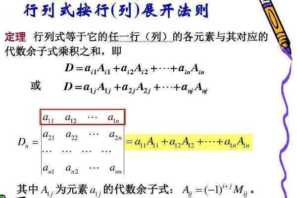 矩很儿派停圆阵和行列式的区别及来自联系？