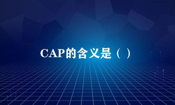 CAP的含义是（）