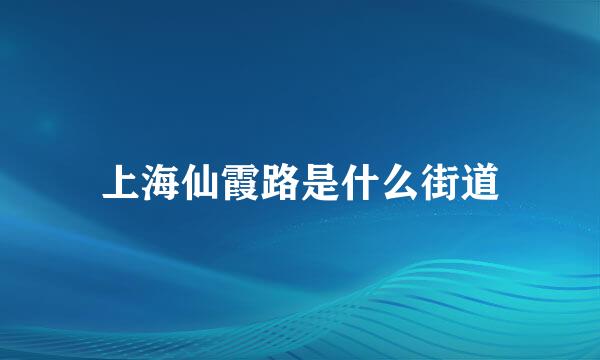 上海仙霞路是什么街道