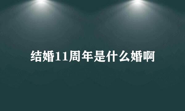 结婚11周年是什么婚啊