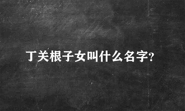 丁关根子女叫什么名字？