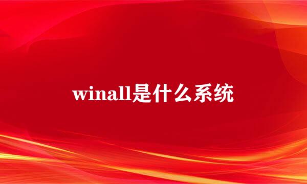 winall是什么系统