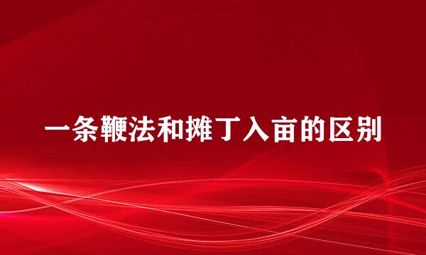 一条鞭法和摊丁入亩的区别