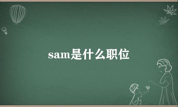 sam是什么职位