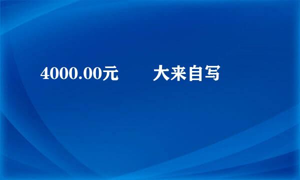 4000.00元  大来自写